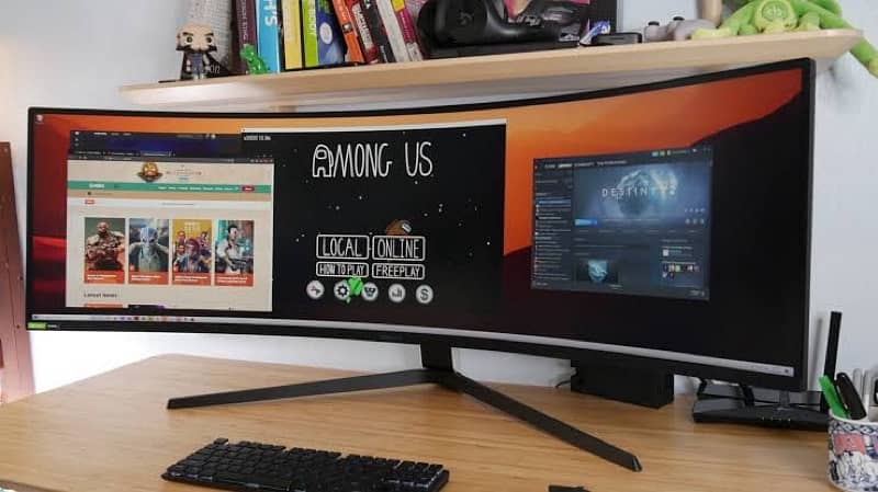 samsung 49" QLED 4k Curved Gaming monitor 120hz with 125% SRGB 0