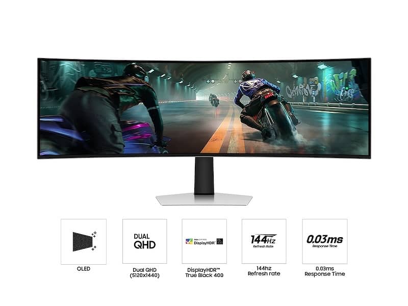 samsung 49" QLED 4k Curved Gaming monitor 120hz with 125% SRGB 2