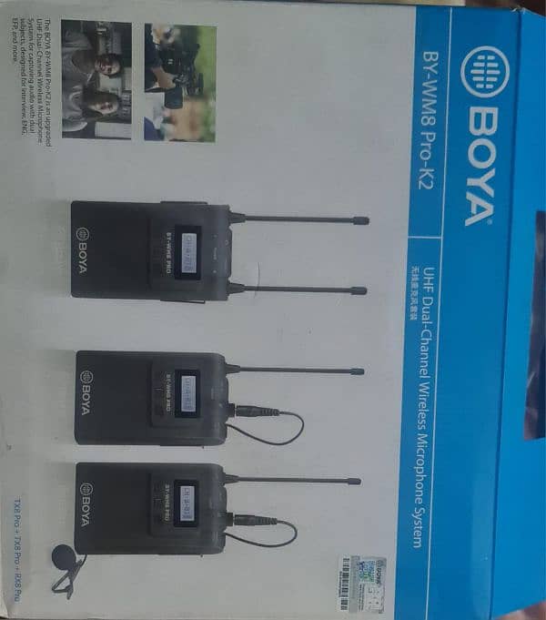 BOYA Microphone BY-WM8 ProK2 UHF Dual-Channel Wireless Lavalier System 0