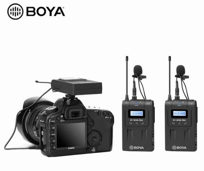 BOYA Microphone BY-WM8 ProK2 UHF Dual-Channel Wireless Lavalier System 3