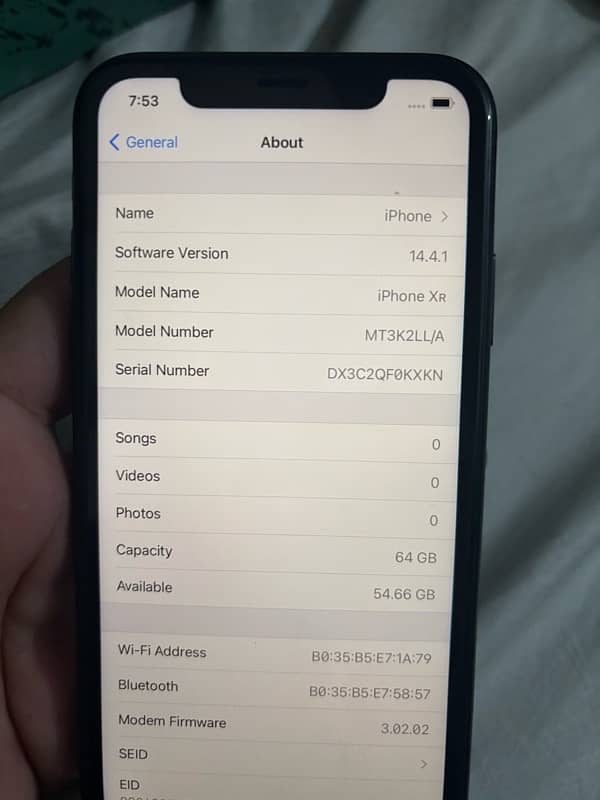 iPhone XR 64 GB Non PTA 100 Battery Health 0