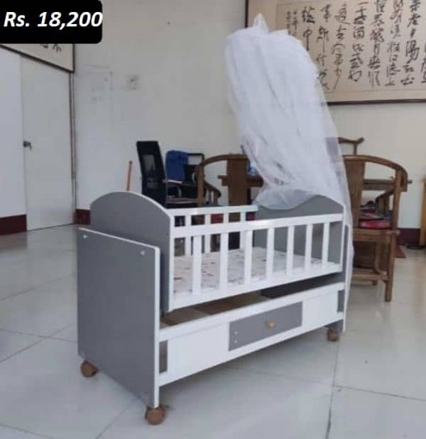 Baby Wooden Cot Bed And Swing 0337 0337 555 12