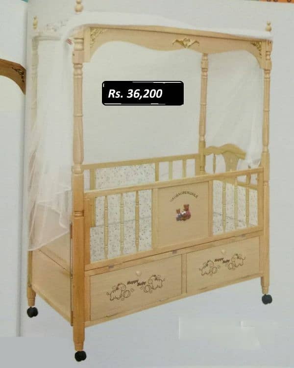 Baby Wooden Cot Bed And Swing 0337 0337 555 13