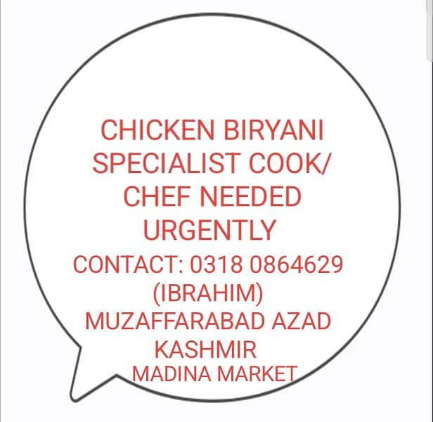 Biryani Cook/Chef (specialist) 0