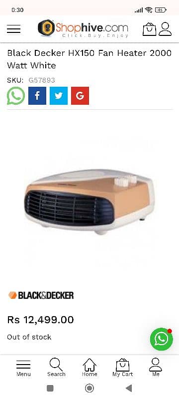 black and decker Fan Heater imported 0