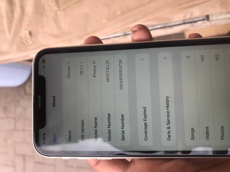 iphone 11 jv 128 display msg lykin Face ID on ha not any one scratch 6