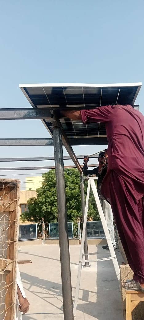 Solar Structure Installation - Solar Inverter Setup - Solar Panels 8