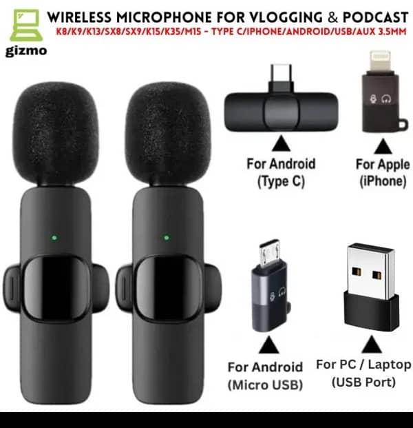 WIRELESS MIC ANDROID/IOS IMPORTED MIC DELIVERY OVER PAKISTAN 0