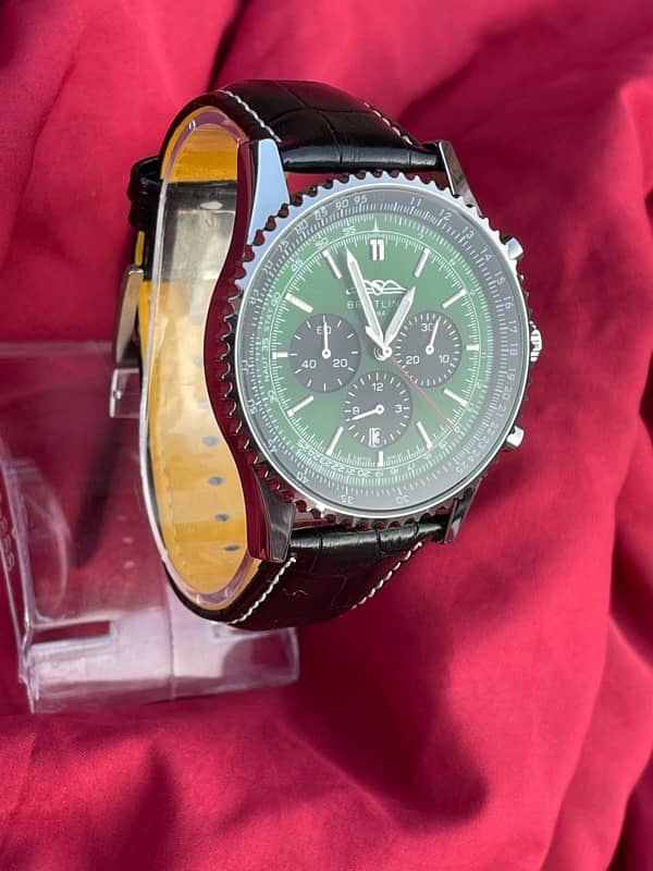 Brtlin watch for Men Green dial quartz 2