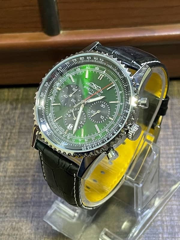 Brtlin watch for Men Green dial quartz 3