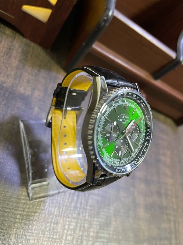 Brtlin watch for Men Green dial quartz 5