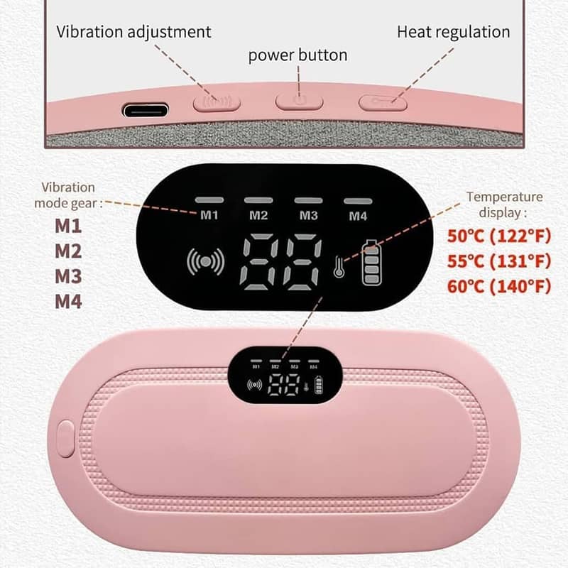 Digital Heating and Vibrating Pad for Period Pain Relief 3