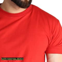 1 PC Men's Stitched Cotton Jorsey plain T-Shirt