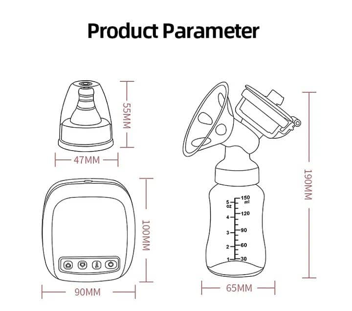 150 ML Electric New Breast Pump BPA Free Made with Food Grade Silicon 6