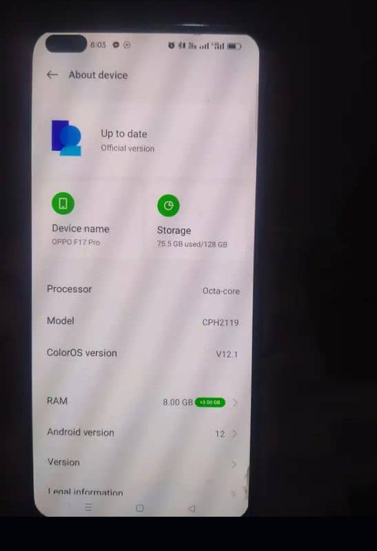 oppo f17pro 8gb+8 128gb sirf mobile hai 2