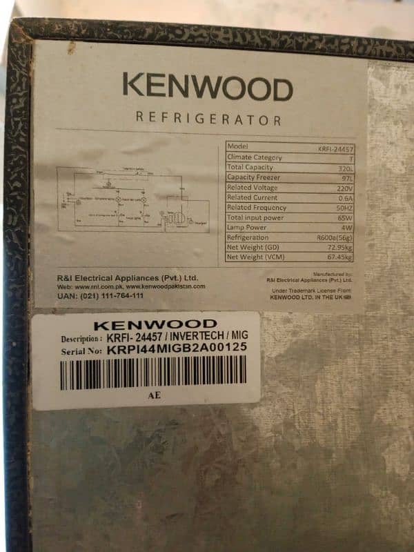 KENWOOD Model KRFI 24457 Invertix Series 13CFT Glass Doors 11