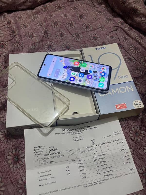 Tecno camon 19 neo urgent sale 6/128 3