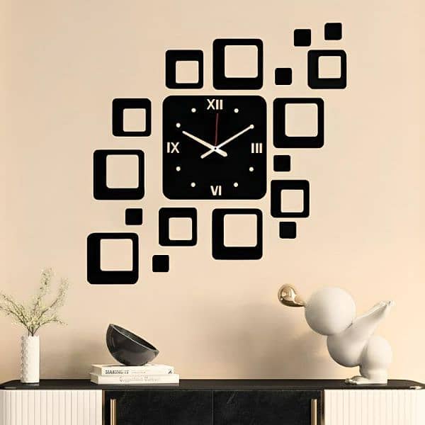 Abstract Ary Analogue wall clock ( free cash on delivery) 1