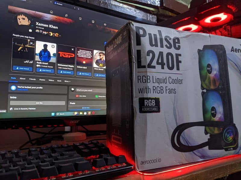 Aerocool Pulse L240F Arbg Liquid cooler with box 0