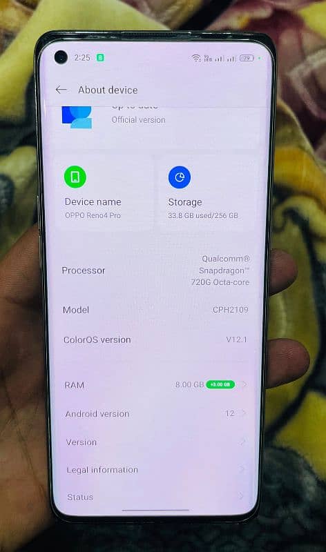 OPPO Reno4 Pro 8+5 rom 256 mem 6