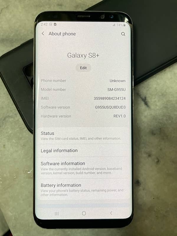 Samsung Galaxy S8+ PTA Approved - 64GB - Arctic silver 0