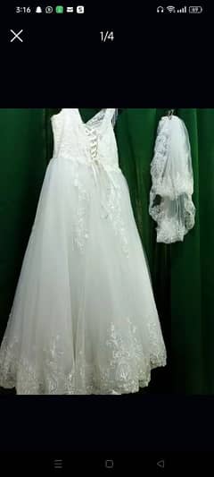 white gown with Veil