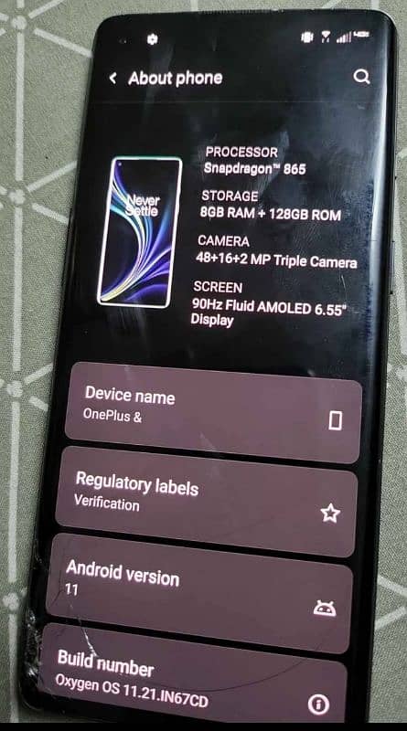 oneplus 8 5g pta 8 /128 4