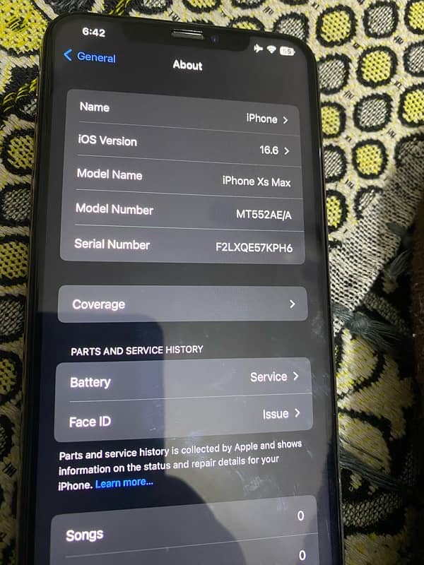 Iphone xs max dual  pta approved 256gb 1