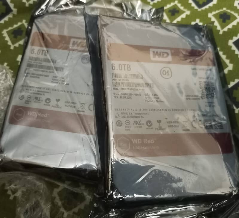 SCRAP GIVEAWAYS. . . DAMAGED WD RED 6TB 64MB-7200RPM HDD (02PCS)!!! 0