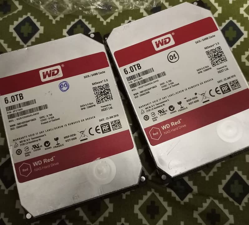 SCRAP GIVEAWAYS. . . DAMAGED WD RED 6TB 64MB-7200RPM HDD (02PCS)!!! 3