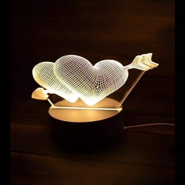 Heart 3D illusion lamp 2