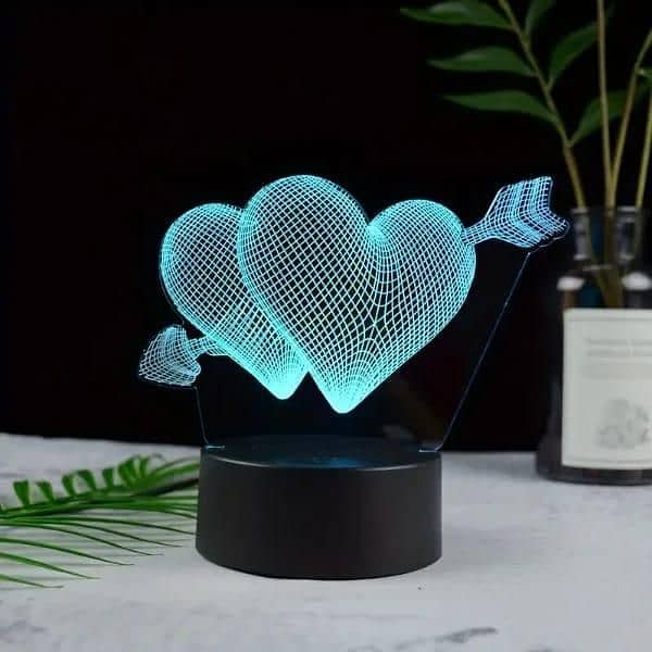 Heart 3D illusion lamp 4