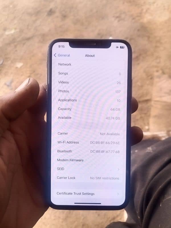 i phone x bay pass 64 gb mokamal ok 03149180058 0