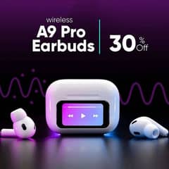 A9 pro wireless earbuds with display