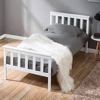 Imported Single Bed Solid Pine Wood 0