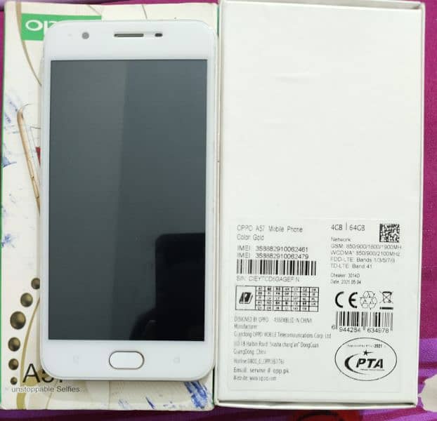 OPPO A/57 Complete Box Fast fingerprint 5