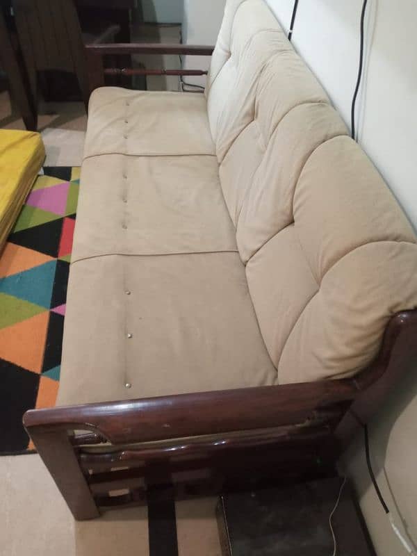 5 seater wooden sofa set 1