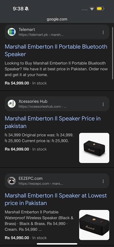 Marshall emberton 2 bluetooth speaker 2