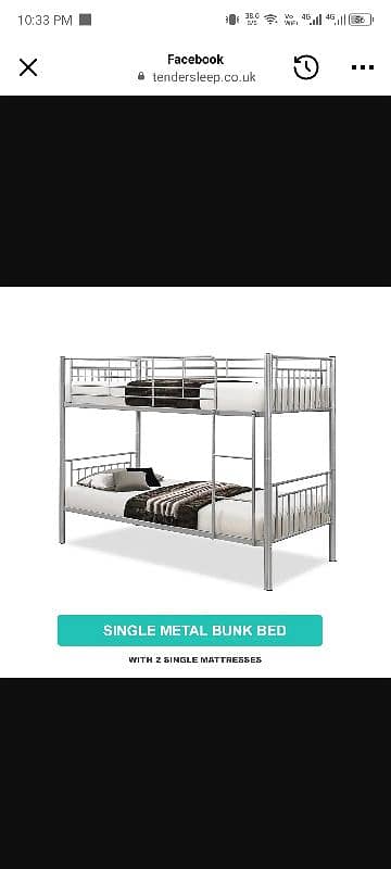 Iron Double Bunk bed | Bunker Bed 2