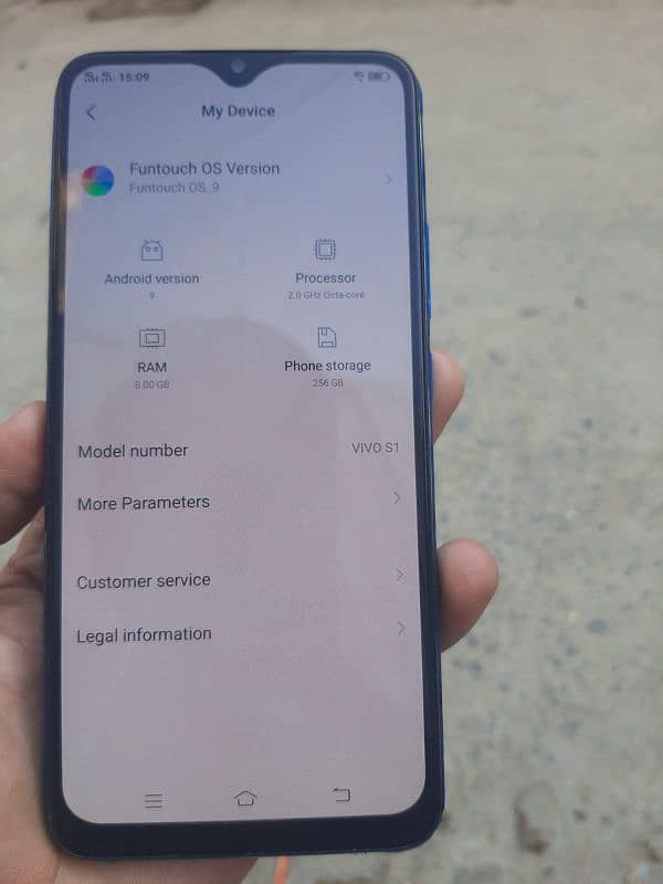 vivo S1 8gb Ram. 256gb Room Only Phone All oky Display finger 5