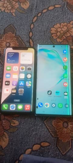 Samsung note 10 and iphone xs