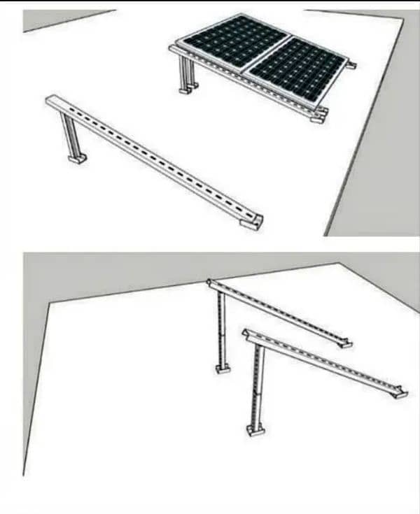 L2/L3/L4/L5 for Solar Panels 14 Gauge Galvanized Iron Structure 5