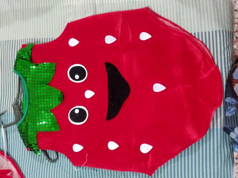 Strawberry Cosutme for Kids (with Cap) of age 06 to 08 years 1