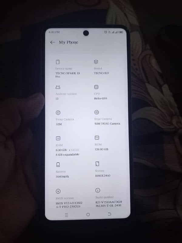 tecno spark 10 pro 8+8/128 gb memory 10