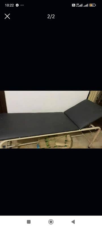 patient examination couch, stool for patient, drip stand 0