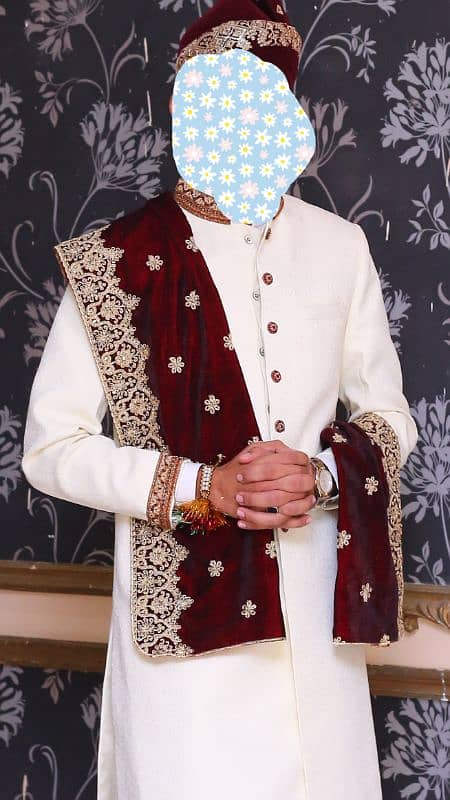 Groom Kitt (Sherwani + Shawal + Turban + Khussa) +Gift 2