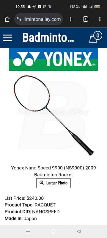 Racket badminton 2