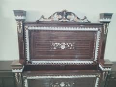 Bed set dressing table show case etc