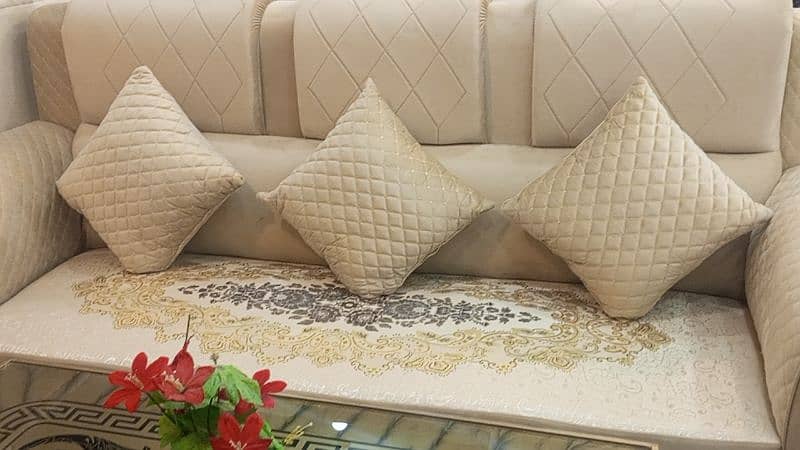 sofa set - 5 seater - luxury & heavy- like new condition (barely used) 1