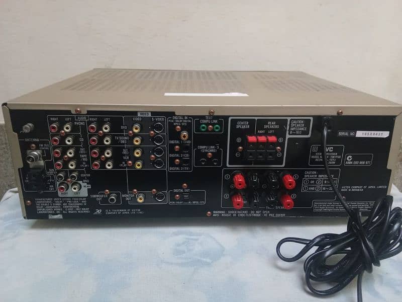 J. V. C. amplifier dts 220 volt. . . . model no. . . . . . . . . . . . R. X. 7001pgd 3